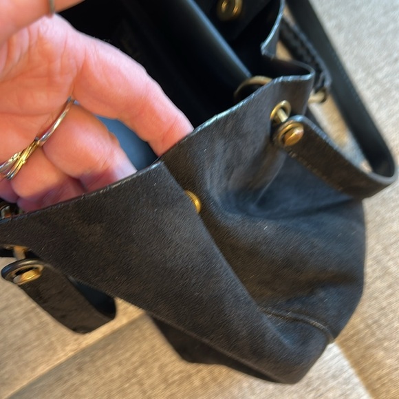 HOUSE OF HARLOW 1960 STYLISH BLACK FAUX SUEDE BAG - Picture 9 of 14